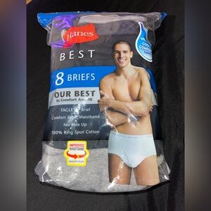 Hanes Men's 8-Pack Best Brief (Black/Grey) - Size Medium (New opened package)